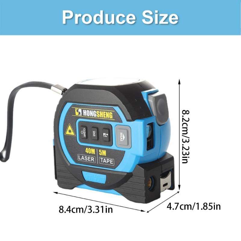 Tape Measure Digital Rangefinder High Precise with Steel Tape for Construction Builders Accurate Indoor and Outdoor Use