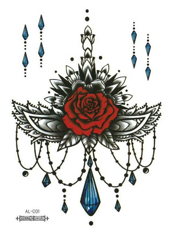 

Водонепроницаемая тату-наклейка Rekalong Goddess Floral для руки и груди 210x150mm