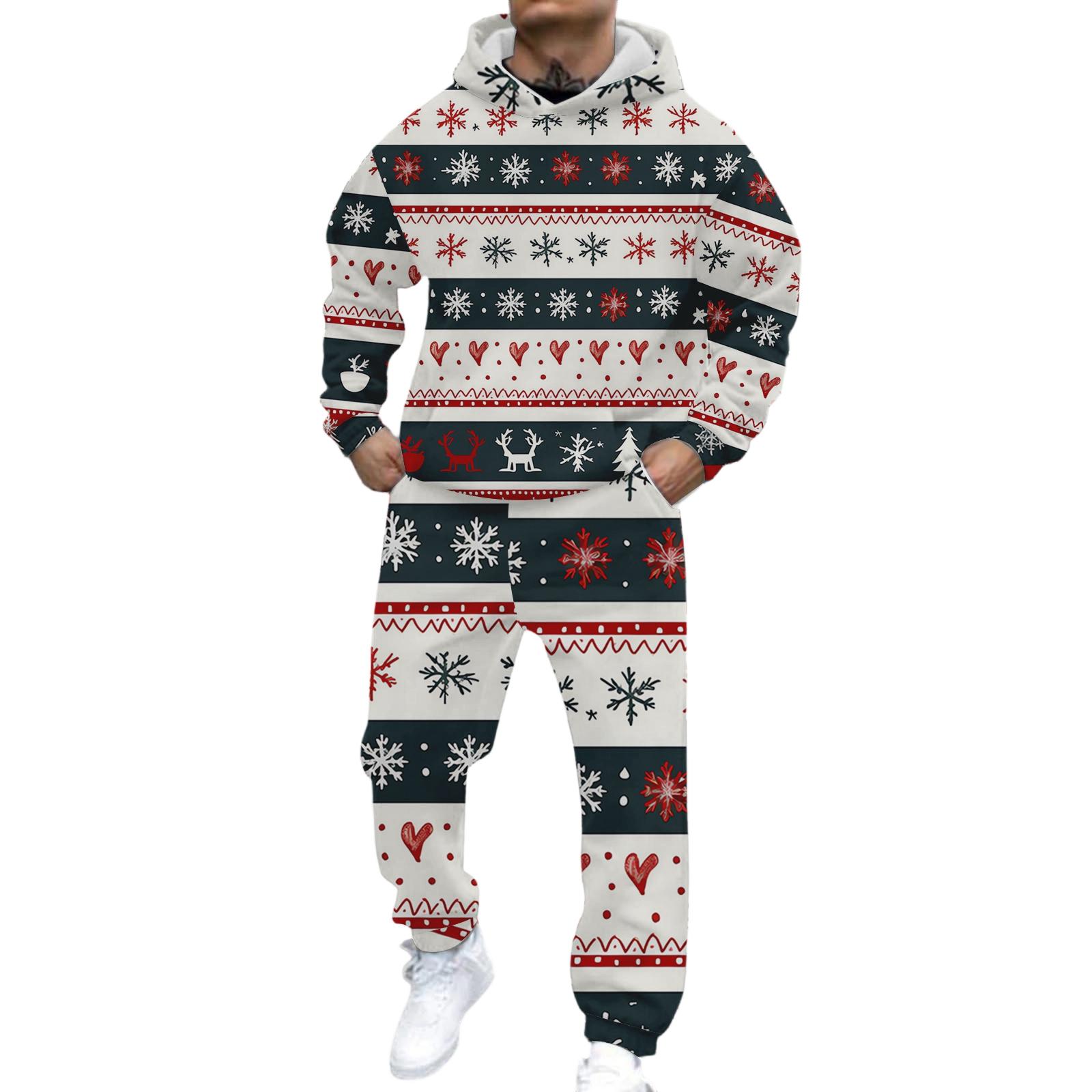 

Мужская повседневная и персонализированная толстовка с капюшоном с длинными рукавами и принтом, мужской спортивный костюм из двух предметов (толстовка и спортивные штаны) XXL белый