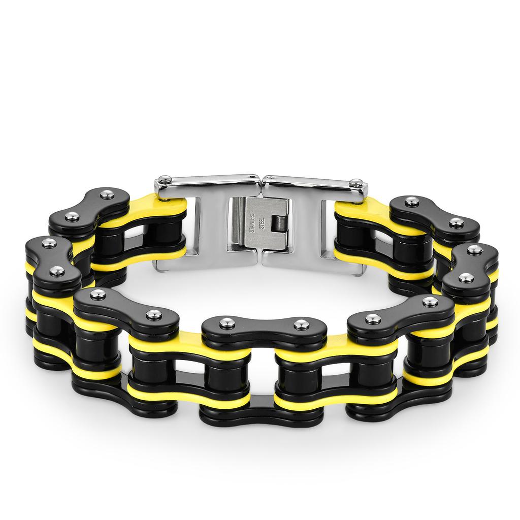 Personalized Titanium Steel Bicycle Chain, Men'S Atmospheric Simple Stainless Steel Bicycle Chain Bracelet, Locomotive Chain Bracelet