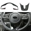 Carbon Fiber 2X Car Steering Wheel Decor Cover Trim For Kia Forte K3 2019-2024