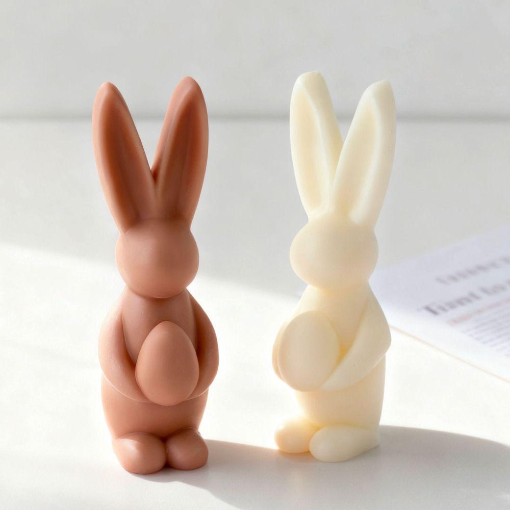 Easter Bunny Egg Candle Silicone Mold DIY Craft Epoxy Resin Form Mould Handmade Gypsum Molds Soap Candle Making Supplies