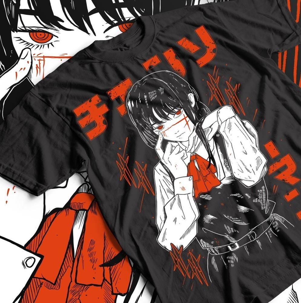 Makima Chainsaw Man T-Shirt Horror Anime Otaku Denji Gift Unisex Shirt All Size