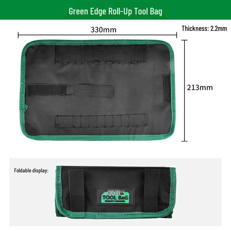 

Compact Wear-resistant Electrician s Roll-up Tool Pouch - Portable, Multifunctional Storage for Installation