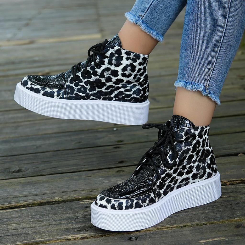Women's Wide Width Lace-Up Flats, European Style Casual Loafers, Autumn Winter Shoes In Stock for Women