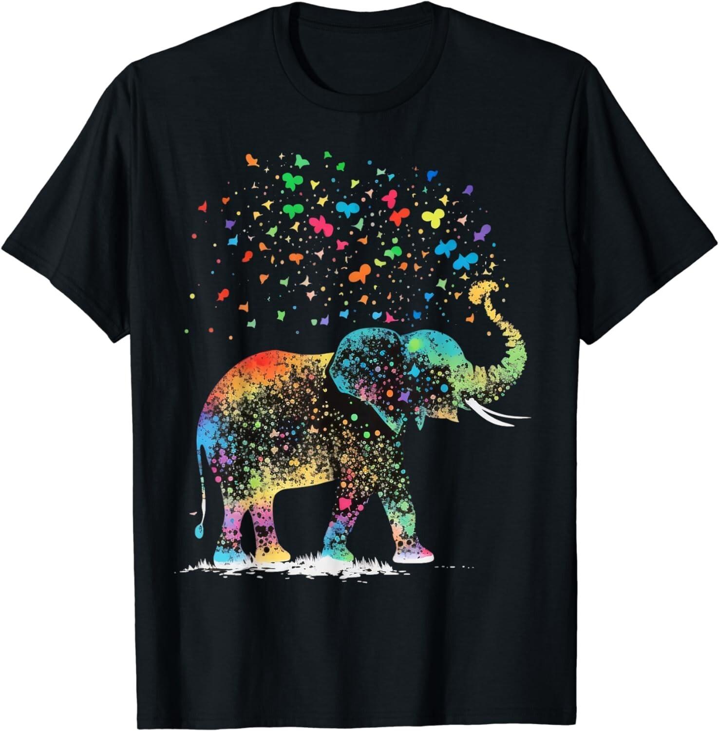 Cute Elephant Lover Animal on Elephant Gift Unisex T-Shirt Mens Womens Tees Top S