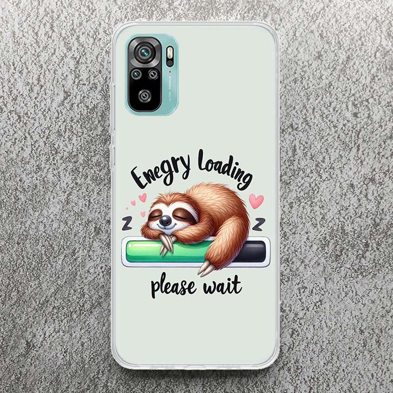 Animal Cute Cartoon Sloth Coffee Print Soft Case for Xiaomi Redmi Note 14 13 12S 11S Phone Shell 10 Pro Plus 11E 11T 12 11 10S 5