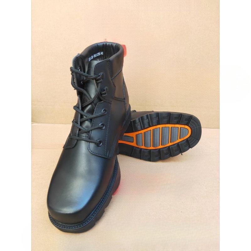 Men's Genuine Leather Snow Boots, Cowhide, Lace-Up Martin Style, Thick Wool for Winter Warmth