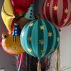 22 Inch 4D Striped Star Aluminum Film Balloon with Red Green Spheres That Can Float In the Air for Christmas and Birthday