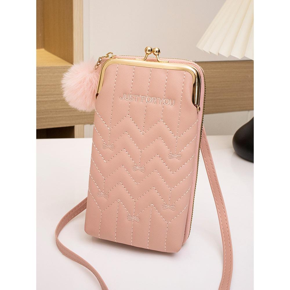 Rhombus Mobile Phone Bag New Xiaoxiangfeng Women's Bag Single Shoulder Oblique Span Bag Simple Bag Women's Versatile Clip Bag