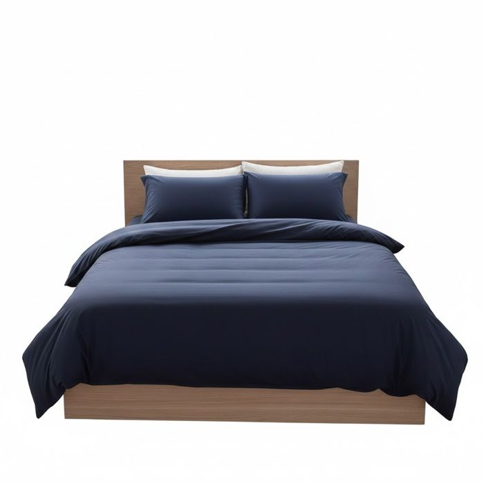 Housse de couette 140 x 200 cm Contemporain uni encre