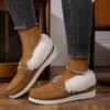 Women's Autumn & Winter Korean-Style Fuzzy Driving Moccasins - Fleece-Lined, Thick-Soled, Slip-On, Soft-Soled, Flat-Heeled