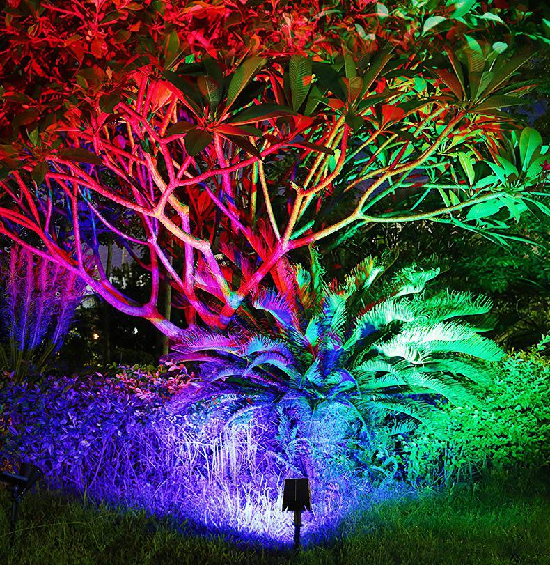 High Brightness Waterproof LED Solar Spotlights for Outdoor Lawn and Courtyard Lighting