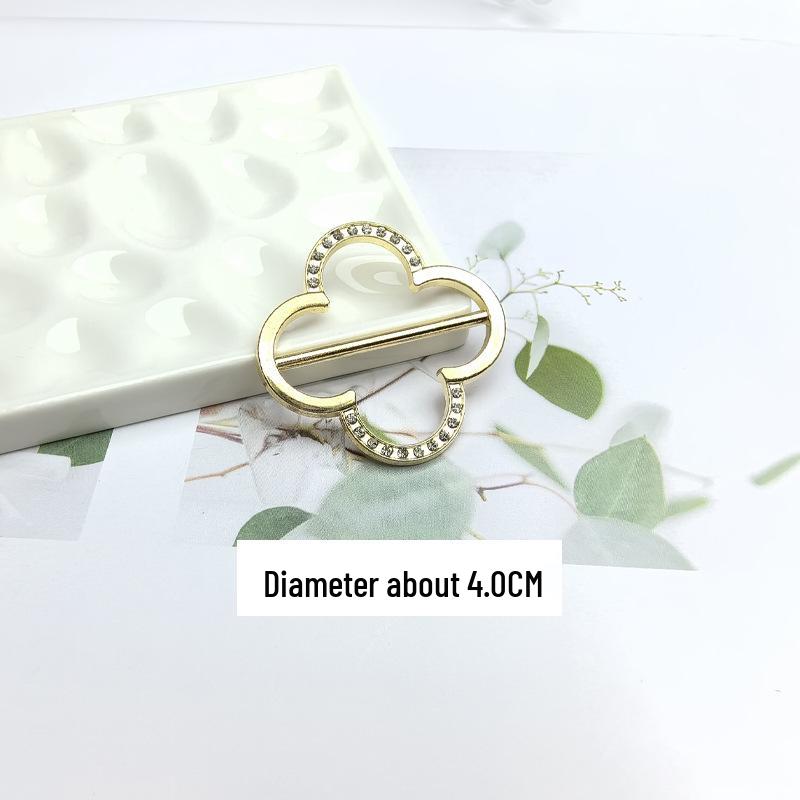 Pearl Diamond Decorative Knot Buckle for T-Shirt Hem and Scarves