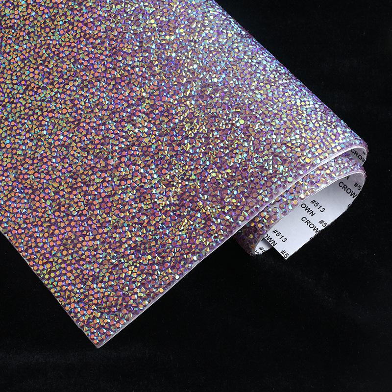 VC 20*24cm *40 Self-Adhesive Glass 3D Eco-Friendly Rhinestone Flatback 14 Facets Strip Sticker DIY Accessories Phone