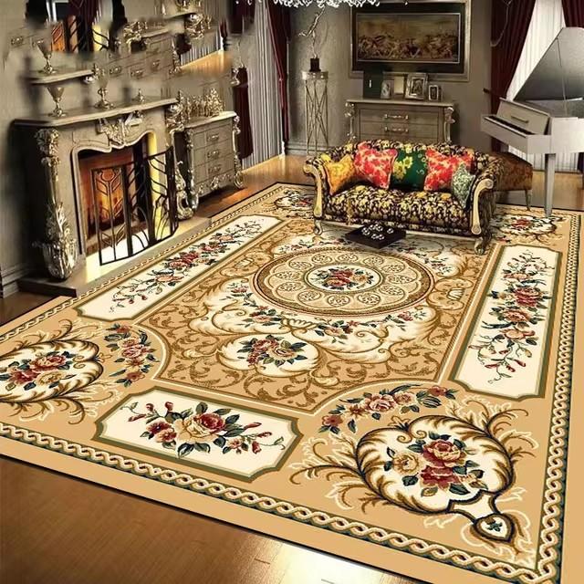 Koberce v evropském stylu červené barvy pro obývací pokoj, velký rozměr, pratelné, luxusní koberce do salonku, rohožka ke vstupním dveřím, protiskluzové, dekorativní rohožky do ložnice