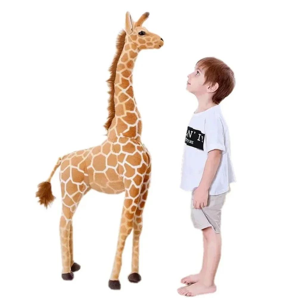 Favorite Toy Unisex Kids 35-120Cm Giant Real Life Giraffe Plush Toys High Quality Stuffed Animals Dolls Soft Kids Children Baby Birthday Gift Room Decor