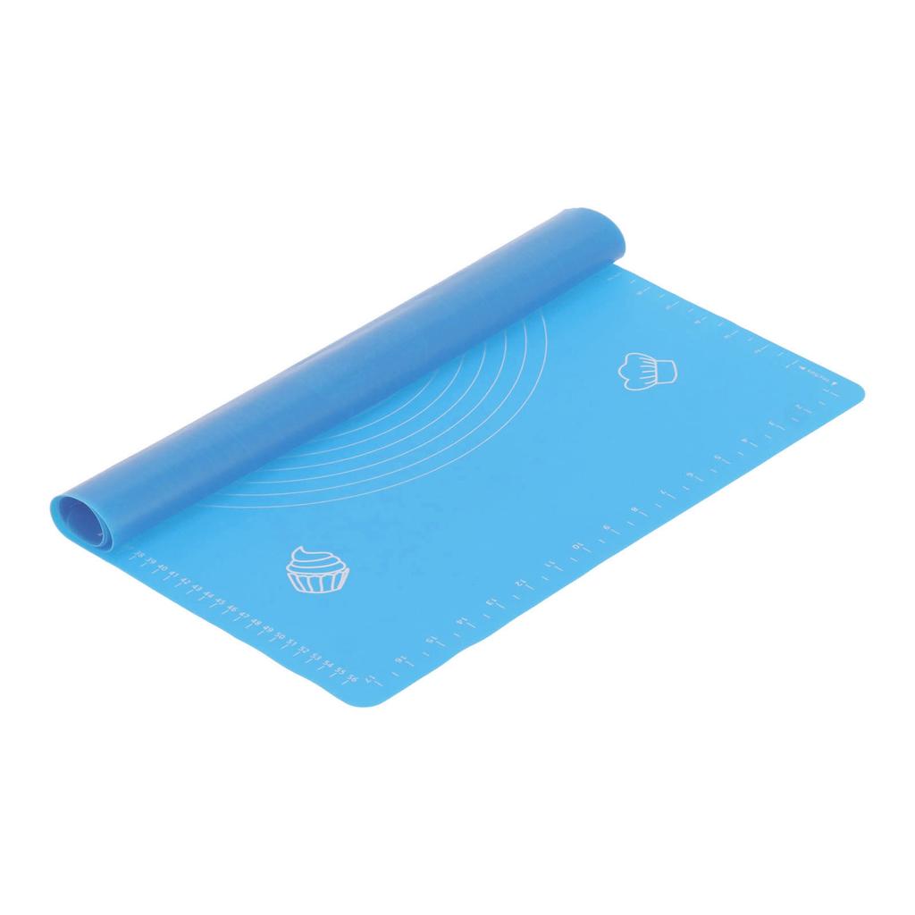 17.7x25.6in Silicone Baking Mat Household Pastry Rolling Mat with Scale for Home KitchenBlue