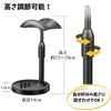 Copeflap Desktop Headphone Headset Holder with Smartphone Height Adjustable Stand, Stand, (Black)