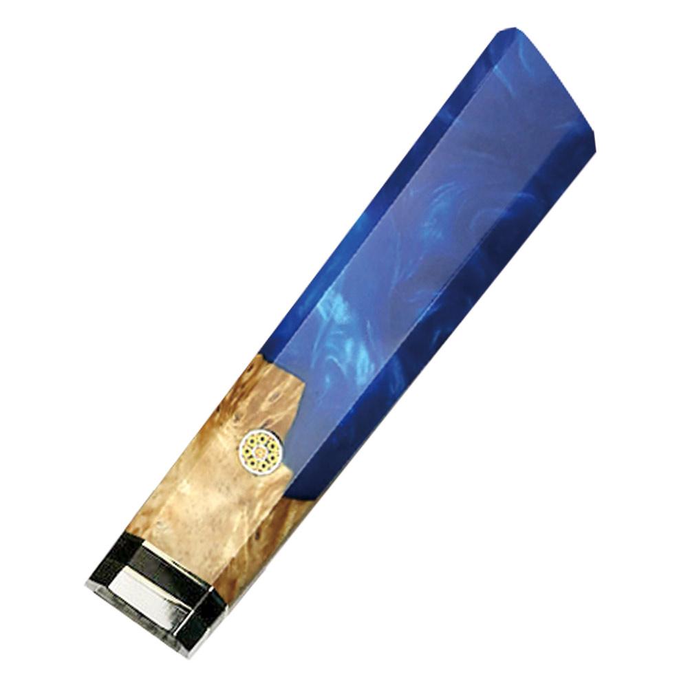 

ЯНТАРЬ Рукоять шеф-ножа Для DIY Изготовления Материал Кухня Эпоксидная смола Затвердевшая древесина темно-синий