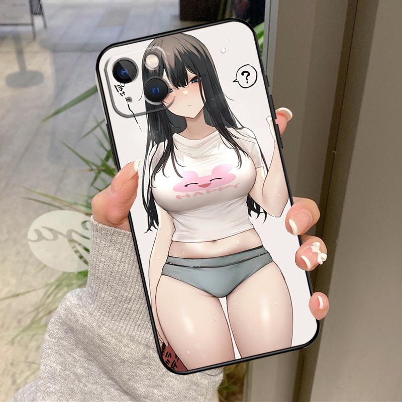 Japanese Style Anime Girl Case For iPhone 16 Pro Max 15 14 12 11 13 17 Pro Max Plus 12 13 Mini 16e 17 Air Back Cover