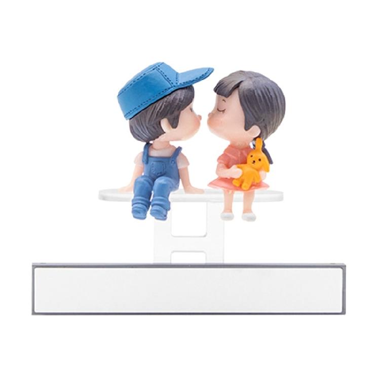 Car Accessory Car Interior Sliding Cartoon Couple Decoration Cute Figurine Ornament Vehicle Interior Accessory