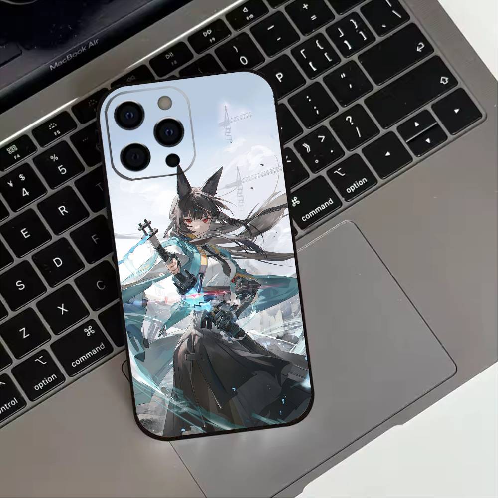 Zenless Zone Zero Miyabi Hoshimi Phone Case For iPhone 17,16,15,14,13,12,11 Plus,Pro Max,XS,Soft Silicone Black Cover