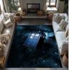 Doctor Who's TARDIS Printed Crystal Velvet Area Rug, Soft Anti-Slip Water Absorbent Floor Mat for Living Room Bedroom