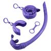 Flexible Roll Up Silicone Snorkel Swimming Swim Snorkel with Hanging Buckle Freediving Snorkel Diving Accessories