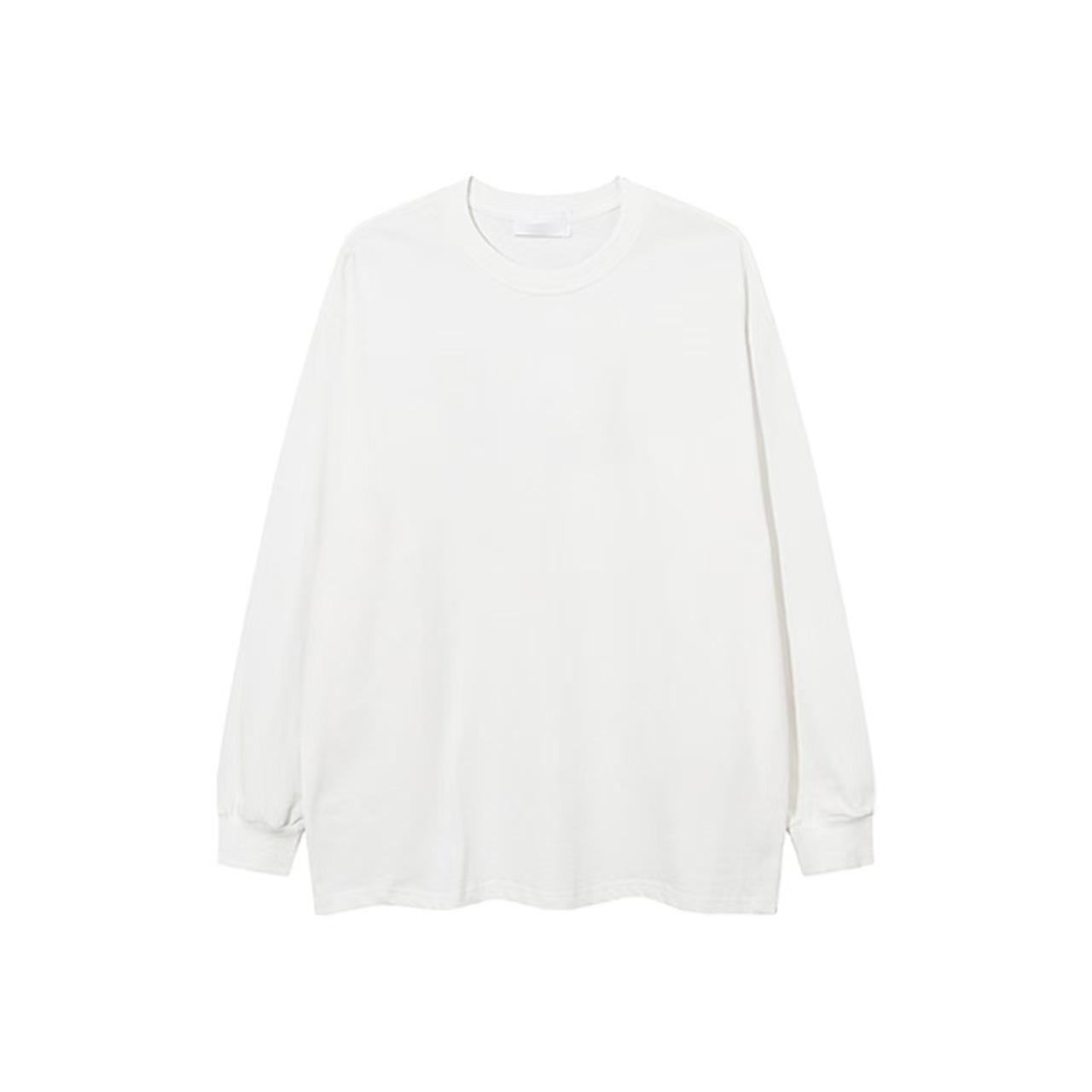 

Белая хлопковая футболка с длинным рукавом в корейском стиле для мальчиков - Свободная, Коллекция Осень 2025 110 cm чистый белый