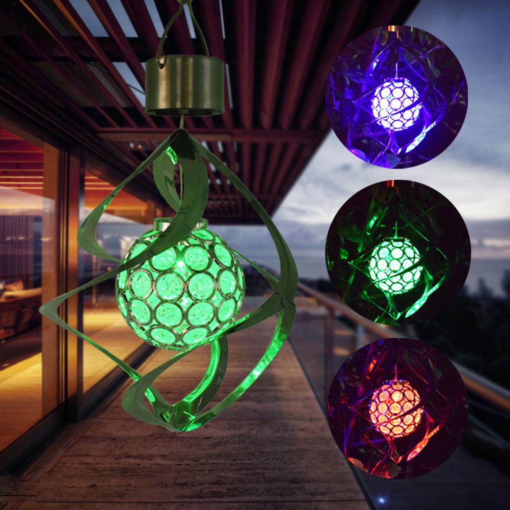 Girandola Eolica Solare a LED da Esterno con Cambio Colore, Lampada Pendente a Carillon Eolico per Decorazione Illuminazione Casa Giardino Cortile