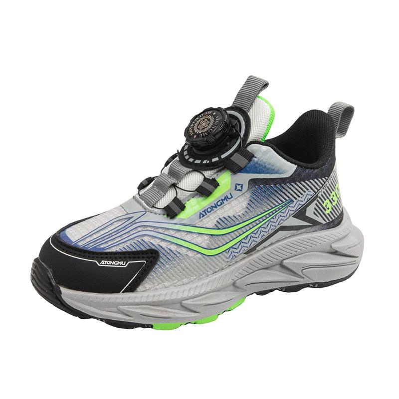 Spring and Autumn Children's Sports Shoes Rotating Button Breathable Mesh Sports Shoes Dad Shoes Boys and Girls Children's Shoes