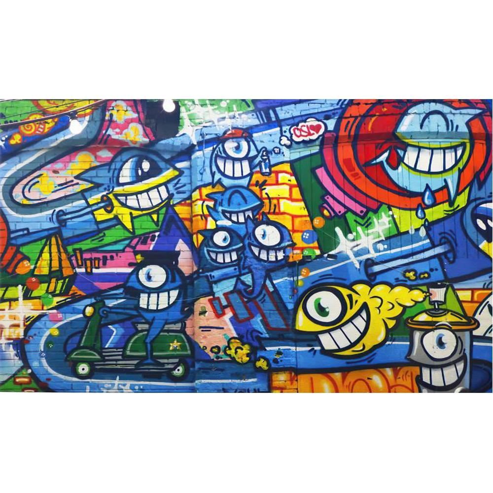 3D Nástěnná malba Barevná Graffiti Tapeta Samolepka na zeď Do ložnice Obývací pokoj Graffiti Velká Tapeta