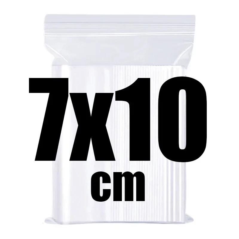 300/100x Transparent Self-sealing Bags Thickened Zipper Storage Bag for Small Jewelry Food Packing Sealing Bag Pouches Organizer