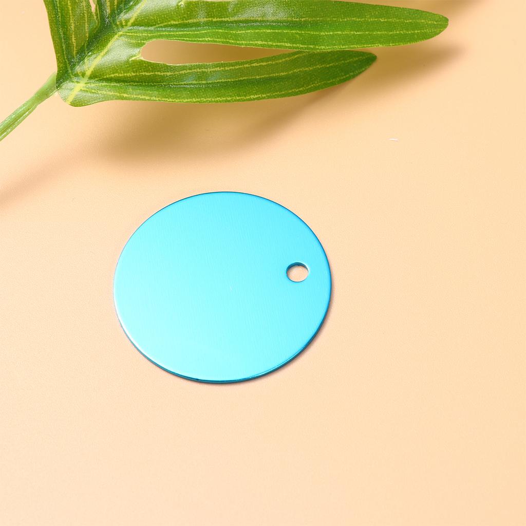25 pcs Blank Round Tags 1.4-Inch Unfinished Aluminum Pet Id Discs Lightweight Diy Dog Name Tag Rustproof Scratch-Resistant