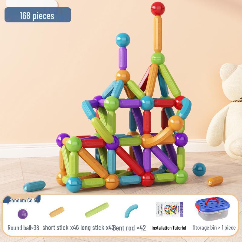 Magnetic Building Blocks Set for Early Education, Ages 0-3 – Boys & Girls Puzzle