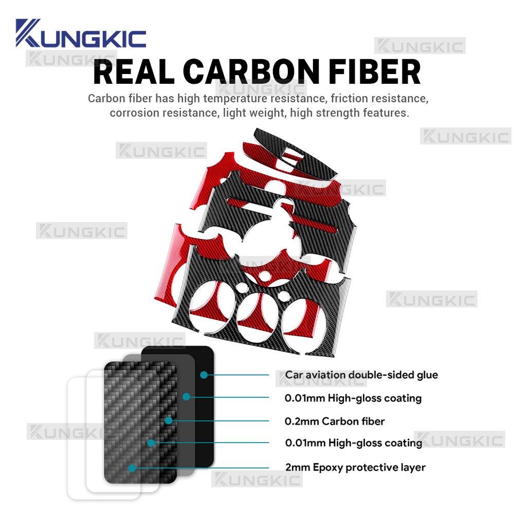 For Mazda 2 DE 2008 2009 2010 2011 2012 2013 2014 Real Soft Carbon Fiber Sticker LHD RHD Car Central Control Panel Frame Trim