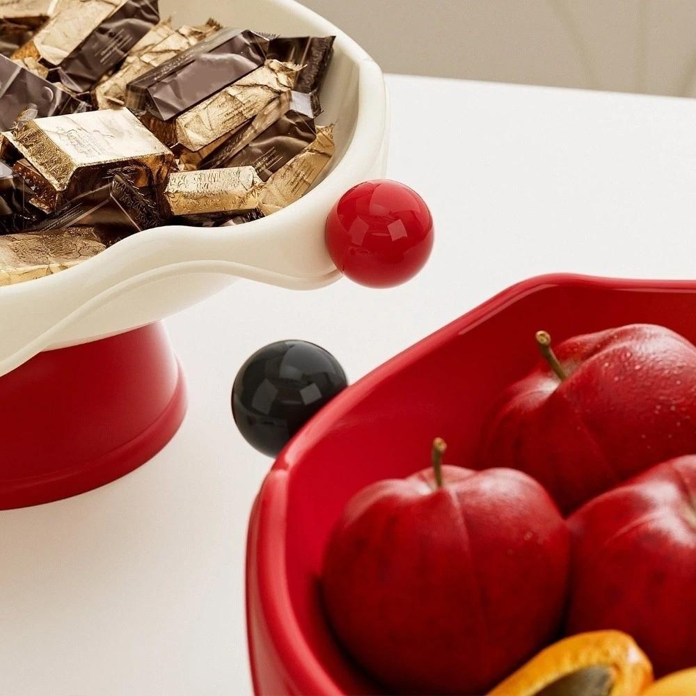 Spherical Handle Candy Storage Basket Dried Fruit Plate Display Plate Fruit Snack Tray  Living Room