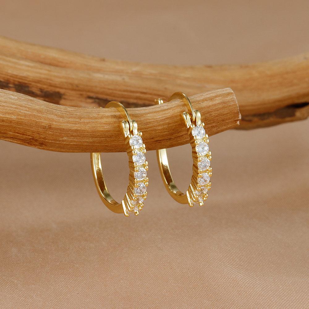 1 пара металлических сережек-хугги из нержавеющей стали, большие кольца, простые, блестящие, с кристаллами, цирконием, круглые серьги, пирсинг, ювелирные изделия