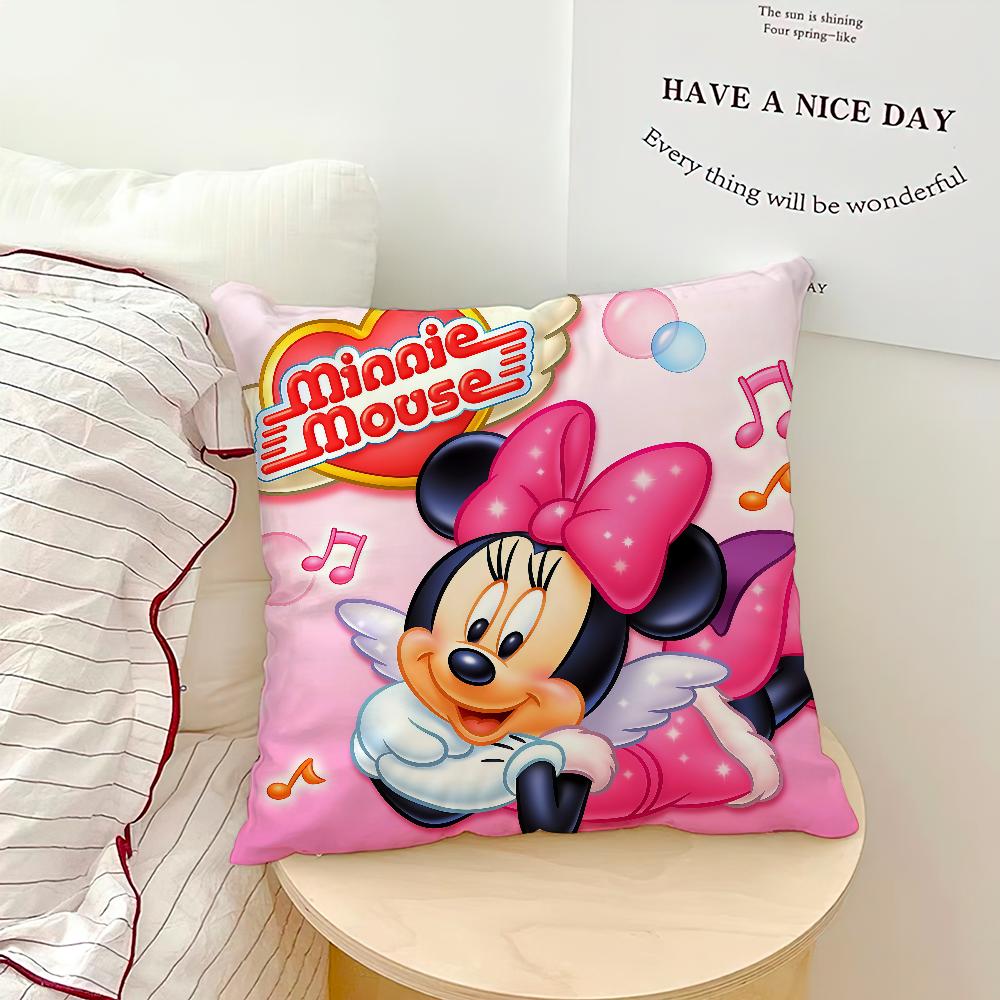 cartoon art pink cute m-Minnie Mouse Comfortable soft Pillow Case for Sofa Living Room Home office Decor Protective Covers