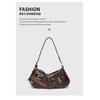 ZR Fashionable Niche Retro Brown Black Hot Girl Armpit Bag One-shoulder Women's Belt Decorative French Stick Portable