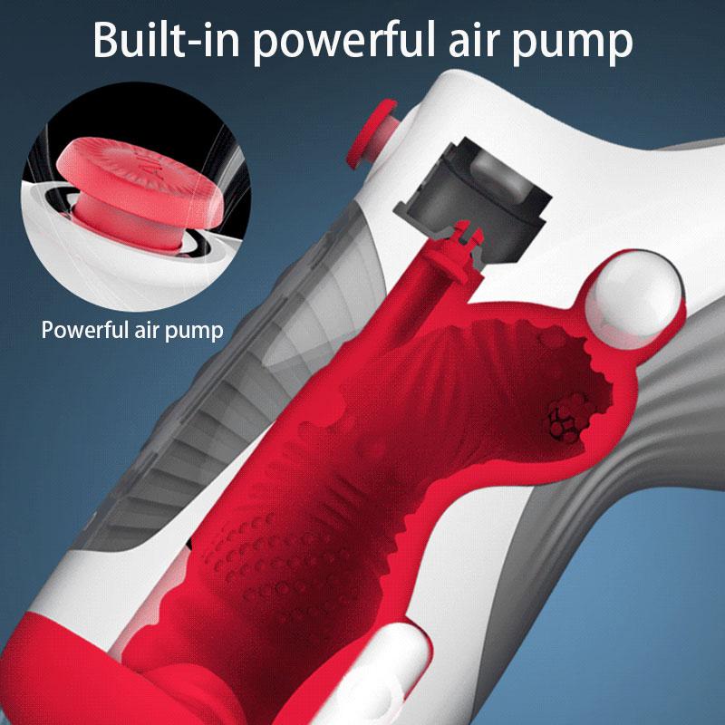 JIUAI Echt Oral Blowjob Männlicher Masturbator Deep Throat Air Control Vakuum Saugen Vibrierende Sex Maschine Sex Spielzeug für Männer