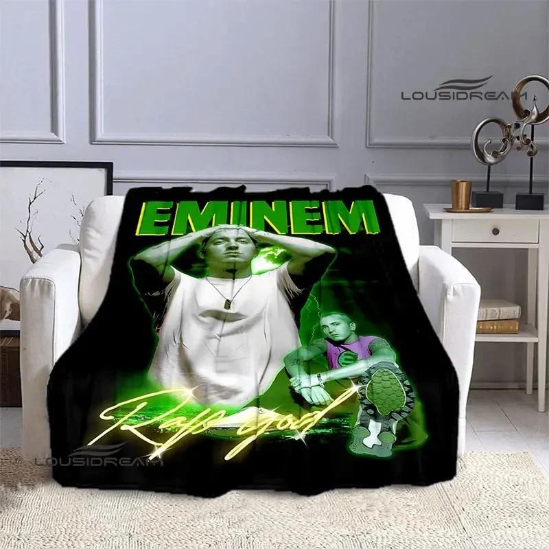 Eminem Hip-hop Singer Printing Blankets Warm Blanket Flannel Blanket Picnic Blanket Blankets for Beds Birthday Gift