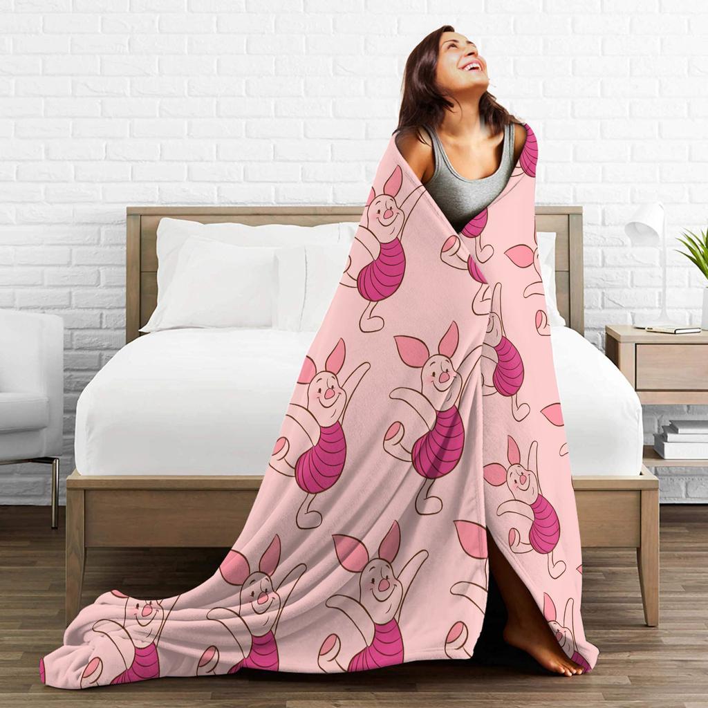 Piglet Pink Pig Super Warm Blanket  Girls Boys Plush Bedding Throws Fashion Outdoor Flannel Bedspread Sofa Bed Cover