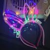 10/20/30pcs Girl Women Led Glow Cat Bunny Ear Hairband Light Up Flash Headband Glow In the Dark Birthday Wedding Party Supply