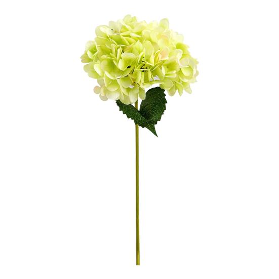 

1 ветка искусственный цветок с 2 листьями создает жизненную силу романтическую красивую искусственную гортензию DIY букет невесты свадебный декор для офиса зелёный