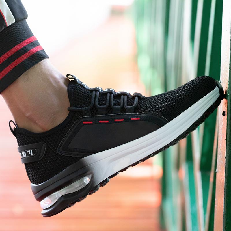 Zapatos de Seguridad Ligeros para Hombre Zapatos de Trabajo para Hombre con Puntera de Acero Antideslizantes Zapatos Reforzados Hombre Moda Transpirable Zapatilla
