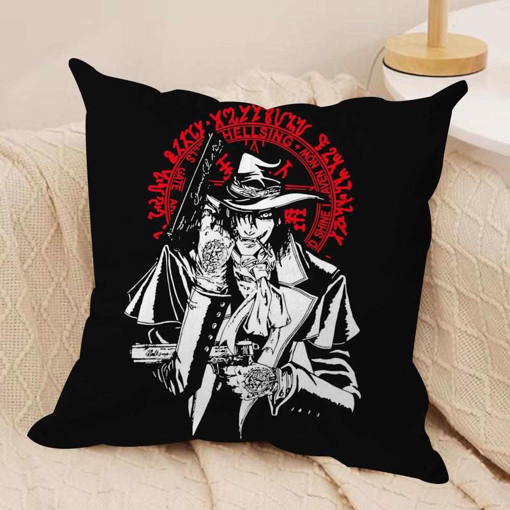 Anime CCastlevania Cushion Cover Silky Short Plush DoubleSided Printed Pillow Case for Sofa All Seasons Home Decor Gift