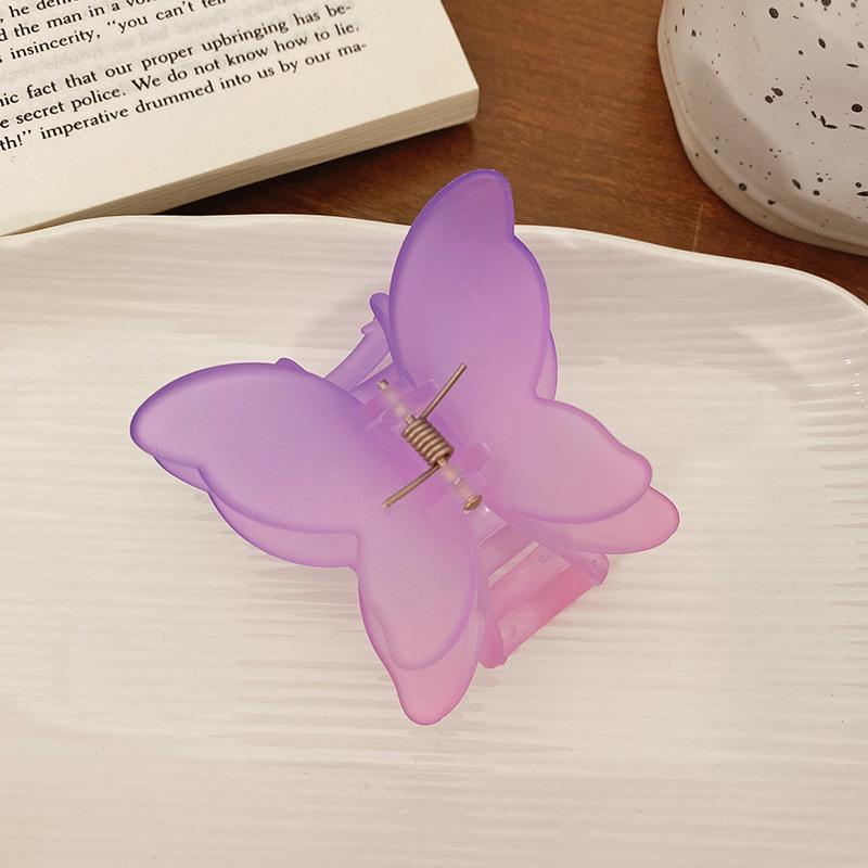 Matte Transparent Butterfly Hair Claws Clips for Women Girls Elegant Decorate Hairpins Headbands Fashion Korean Hair Accessories