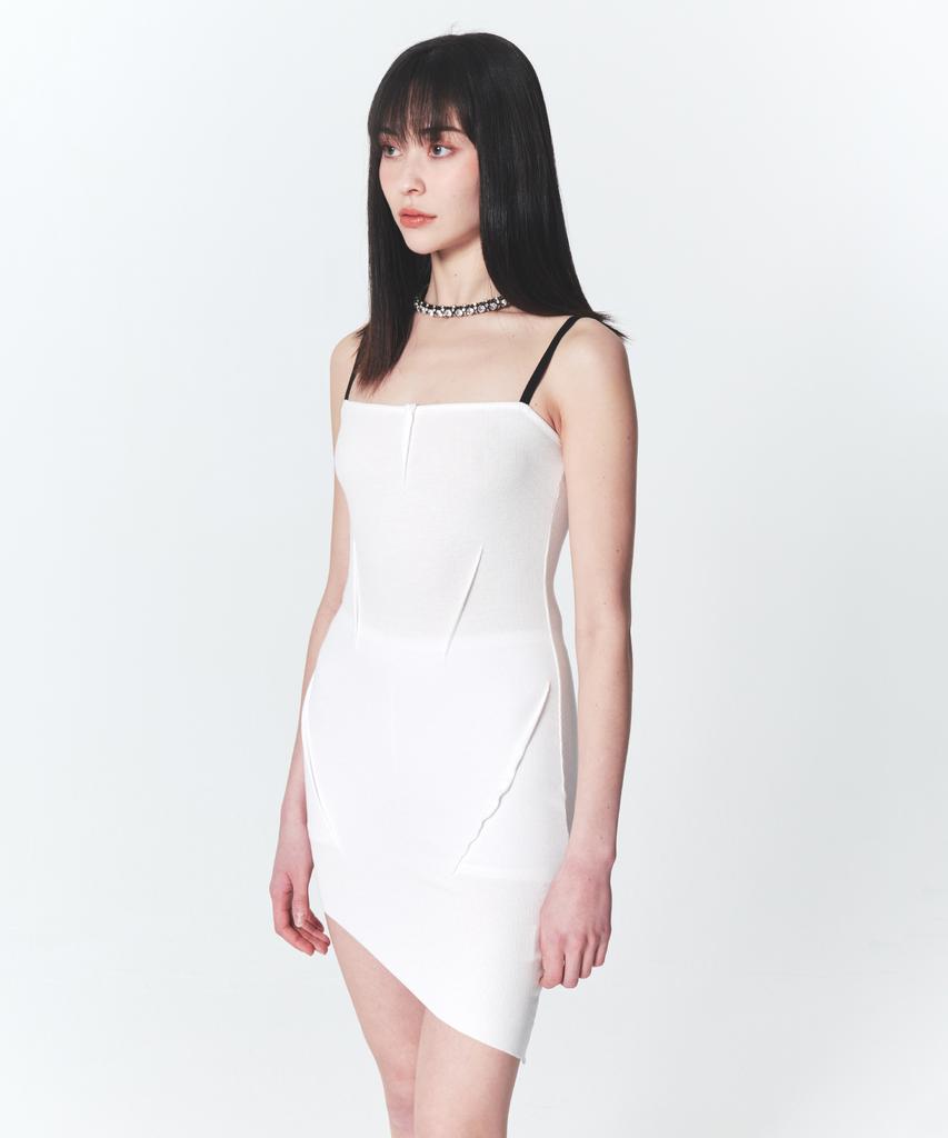 INPREP Raw Edge Mini Dress White